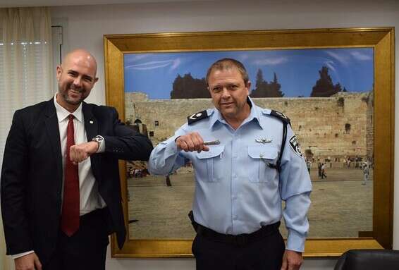 השר אוחנה ומ"מ המפכ"ל ניצב מוטי כהן